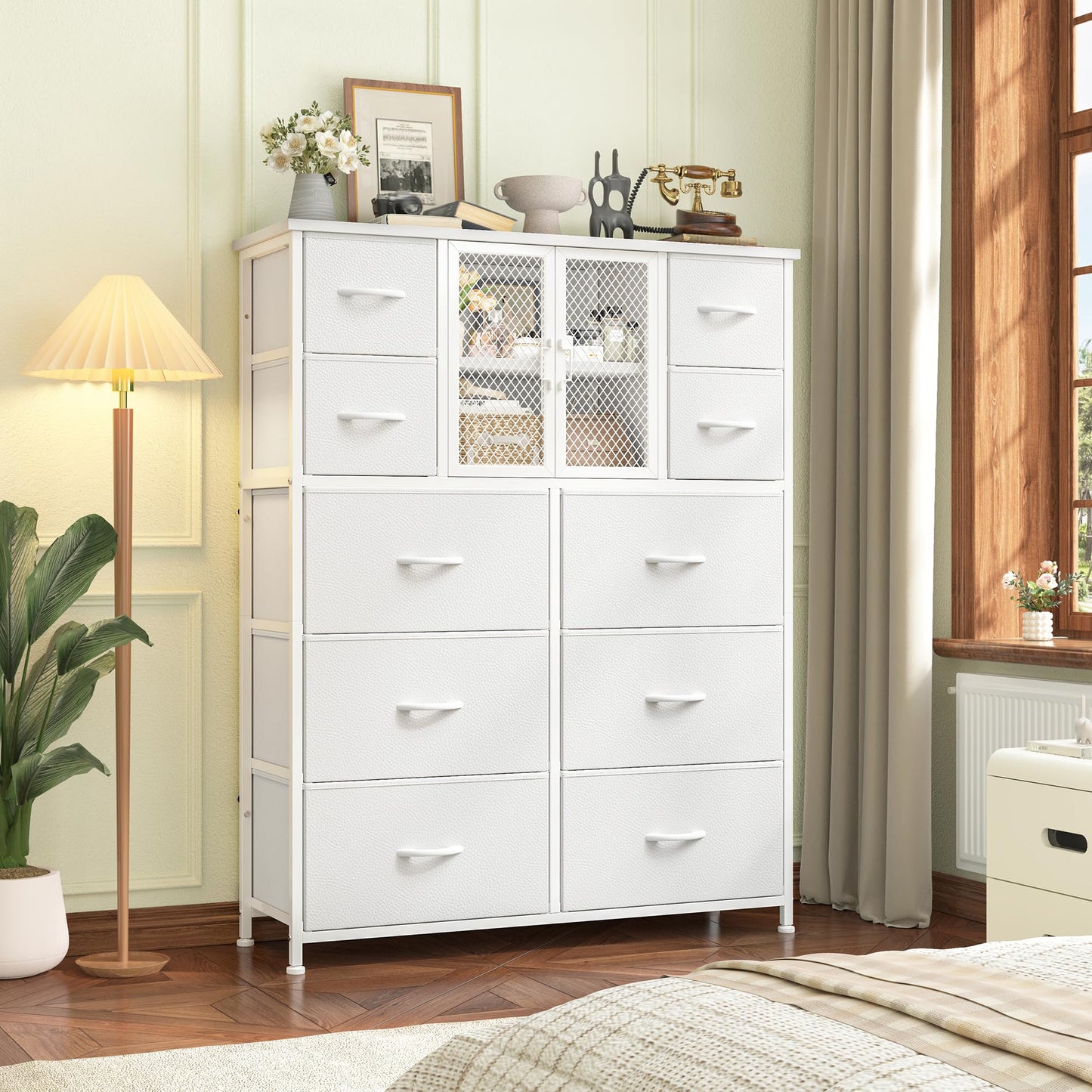 10-Drawer Rustic Brown Dresser 48.2"x38.1"x11.8"
