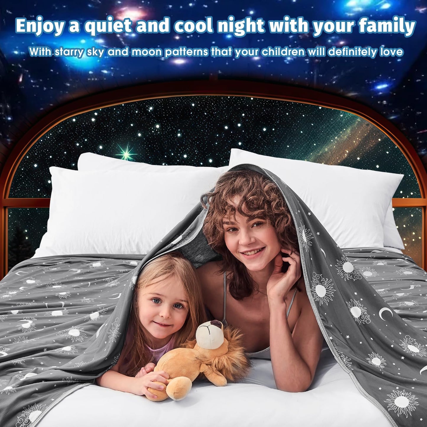 inhand Cooling Blanket – Queen, Dark Grey-Sky
