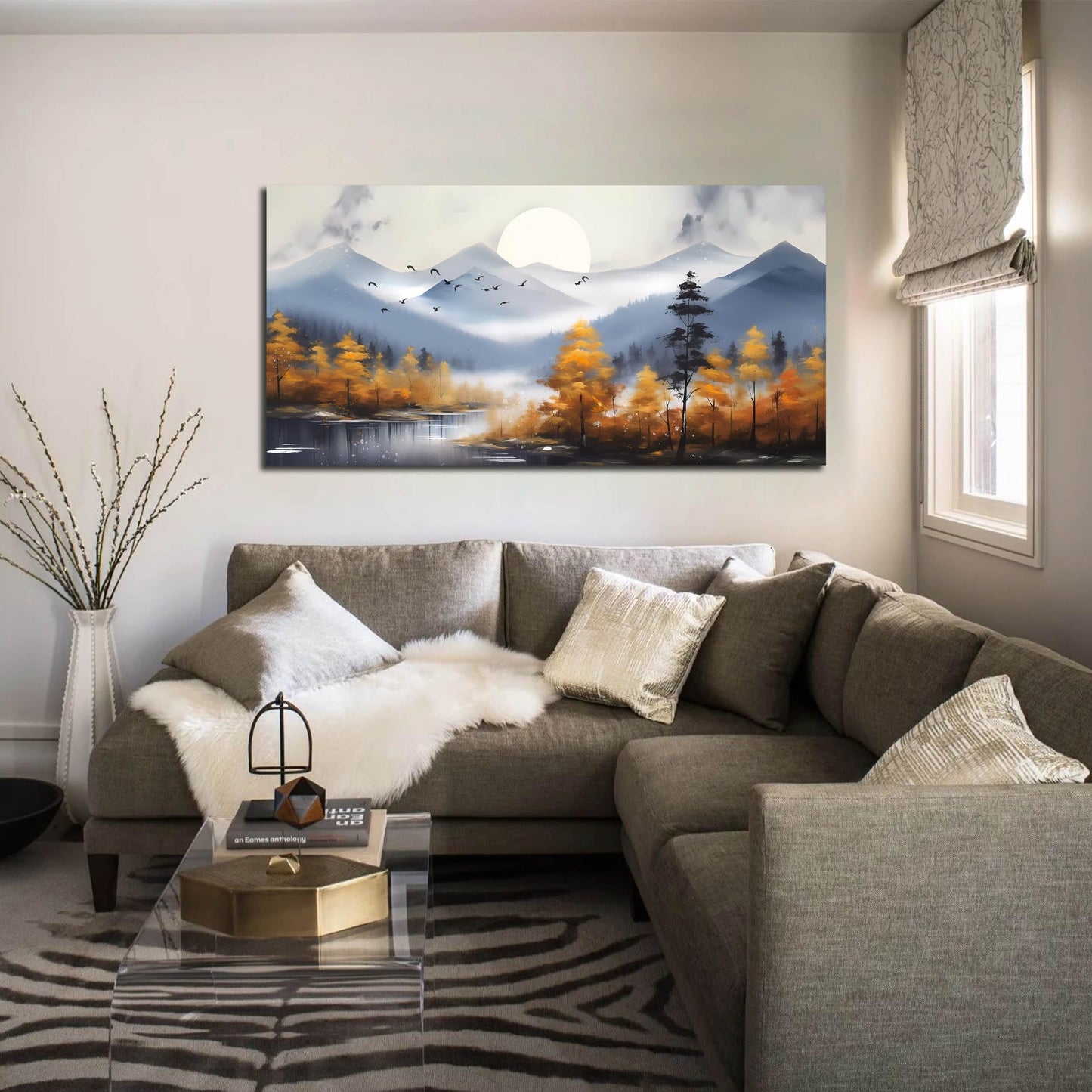 Ginkgo Tree Canvas Wall Art 48"x24"