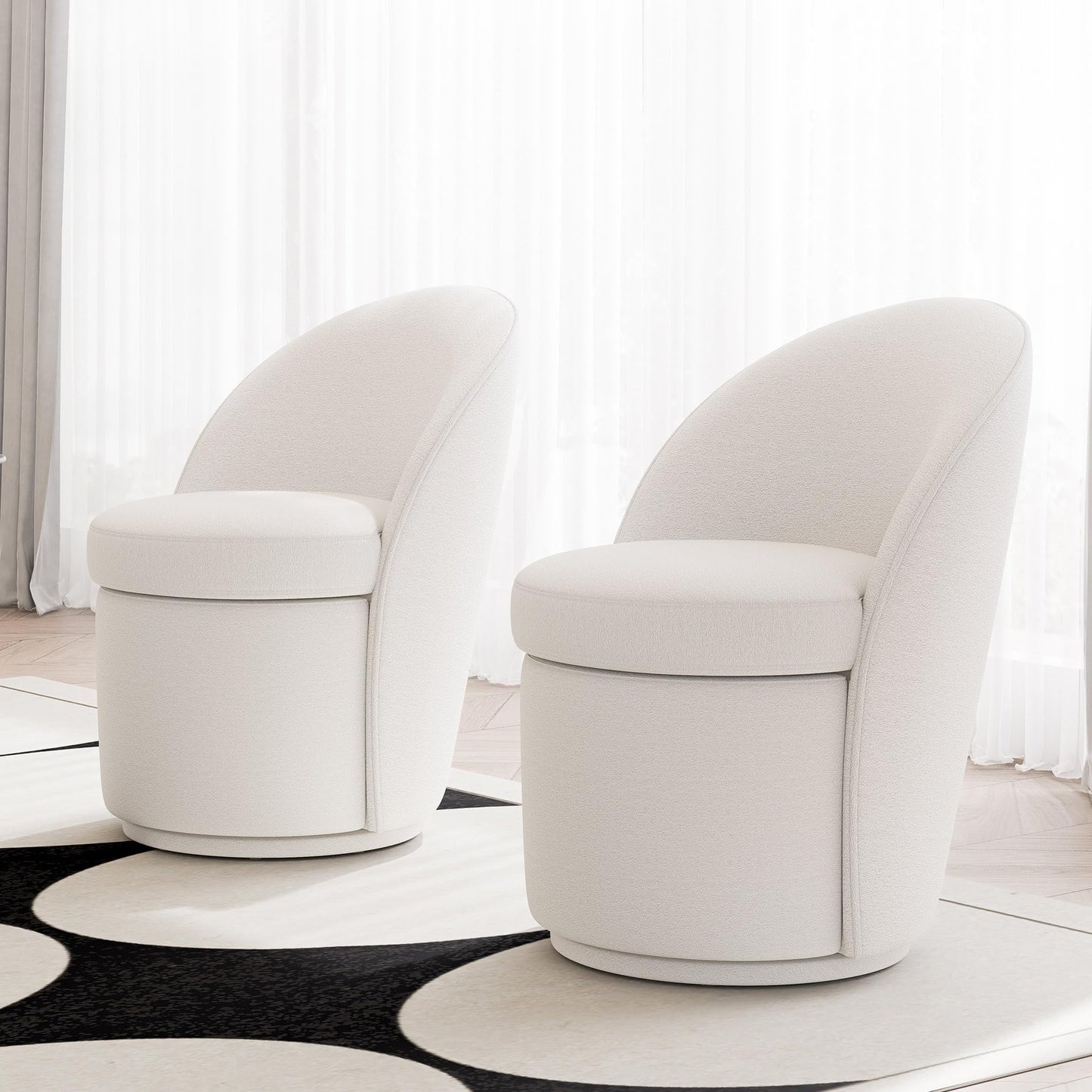 YOUTASTE Swivel Vanity Benches Set of 4