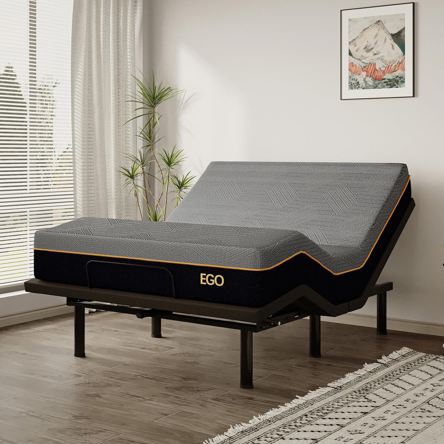 EGOHOME Split King Adjustable Bed