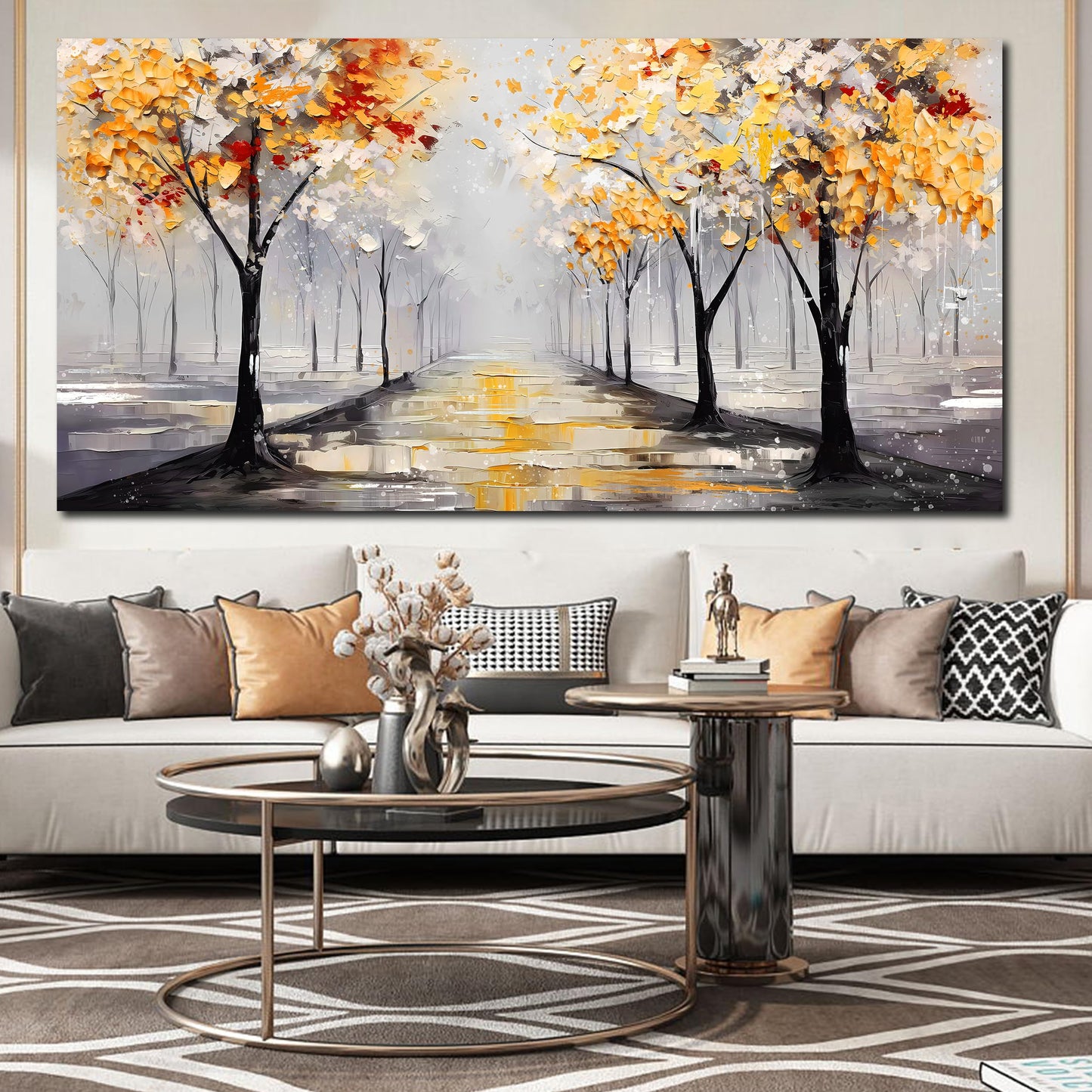 Ginkgo Tree Canvas Wall Art 48"x24"