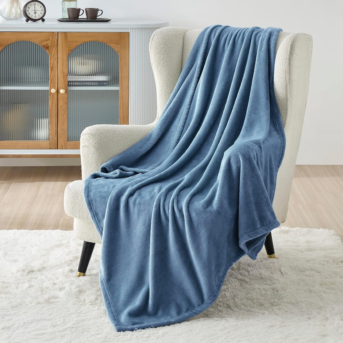 Bedsure GentleSoft Fleece Blanket – King, Grey