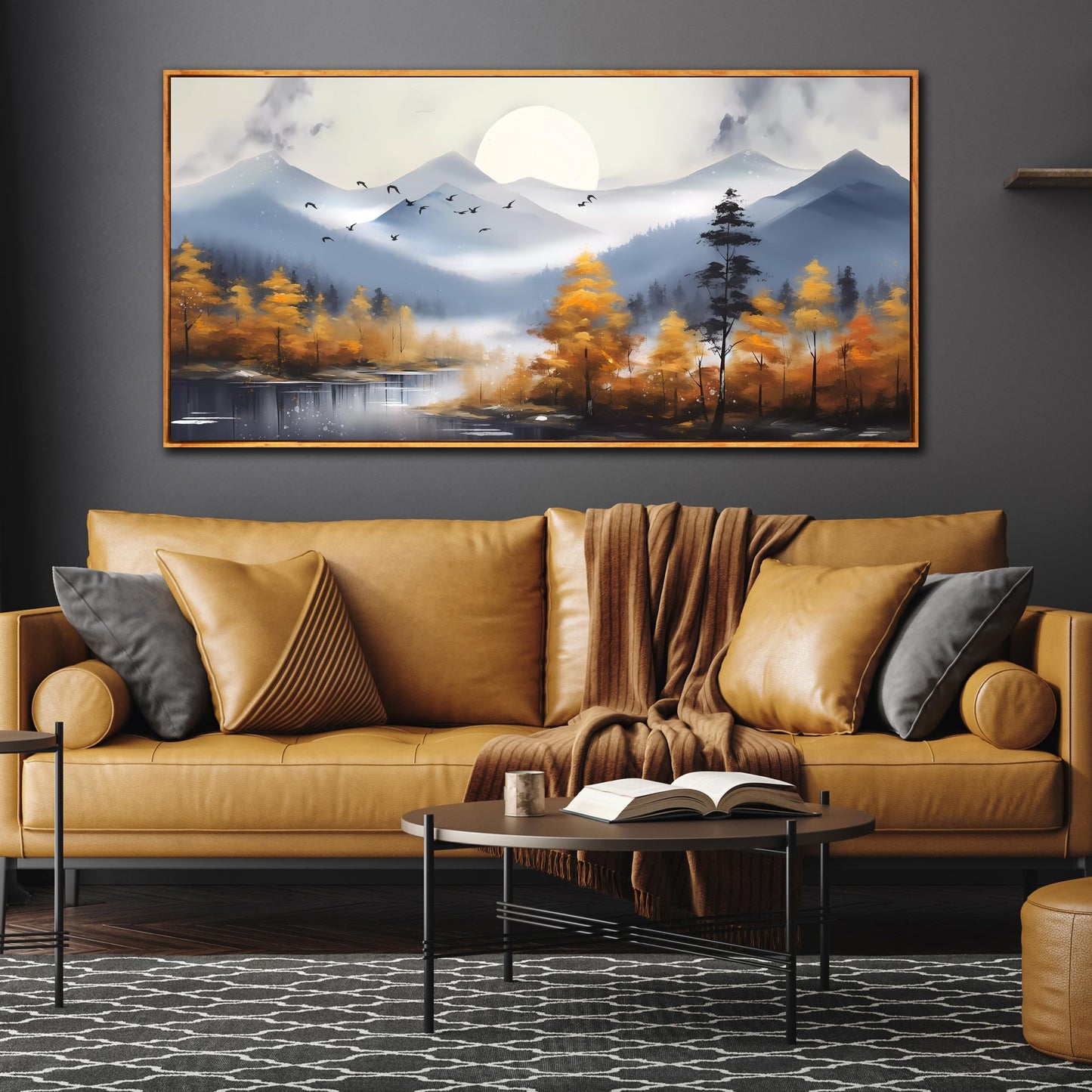 Ginkgo Tree Canvas Wall Art 48"x24"