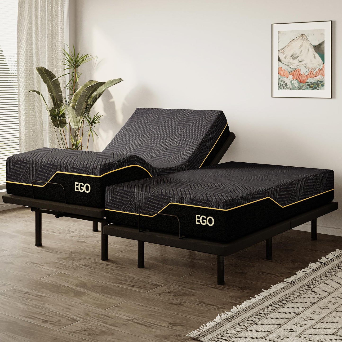Split King Adjustable Bed with Mattress