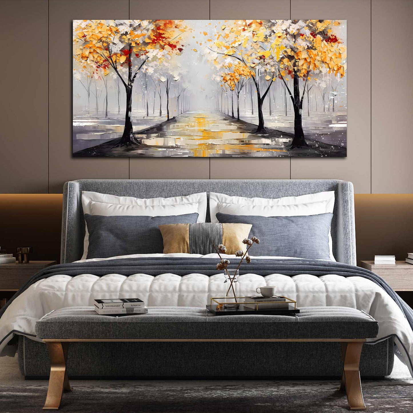 Ginkgo Tree Canvas Wall Art 48"x24"