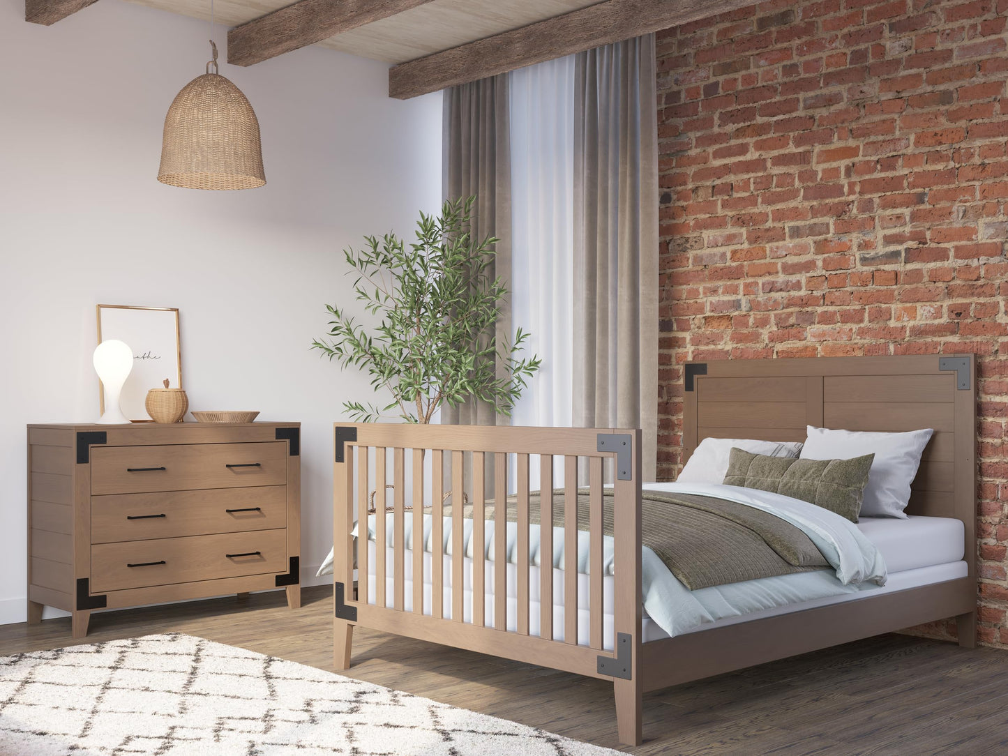 Child Craft Lucas 4-in-1 Convertible Crib – Nutmeg