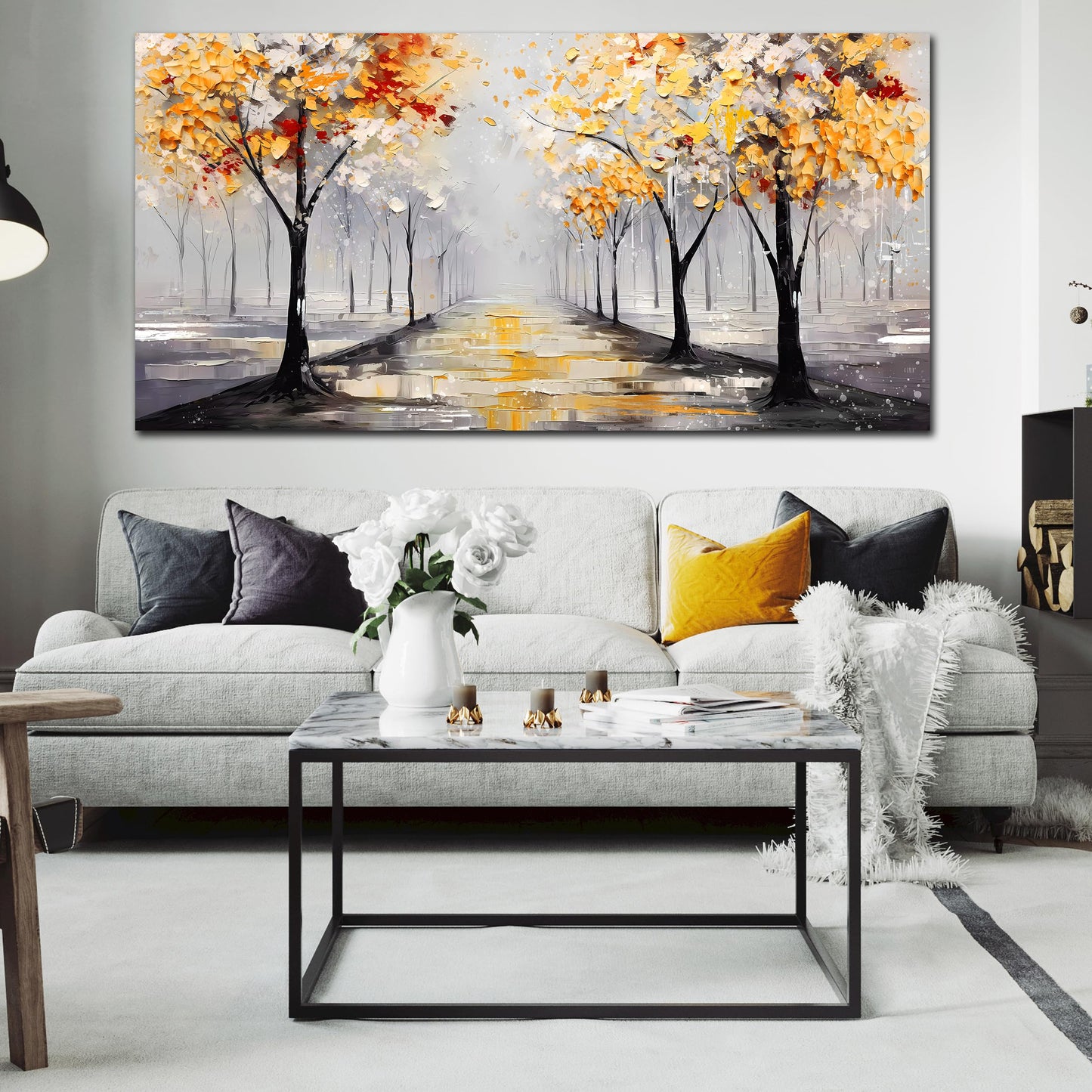 Ginkgo Tree Canvas Wall Art 48"x24"