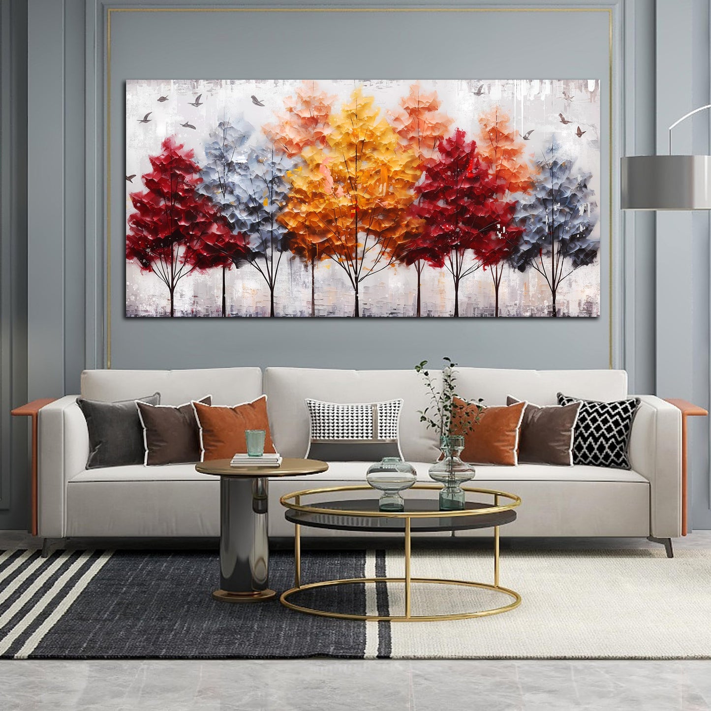 Ginkgo Tree Canvas Wall Art 48"x24"