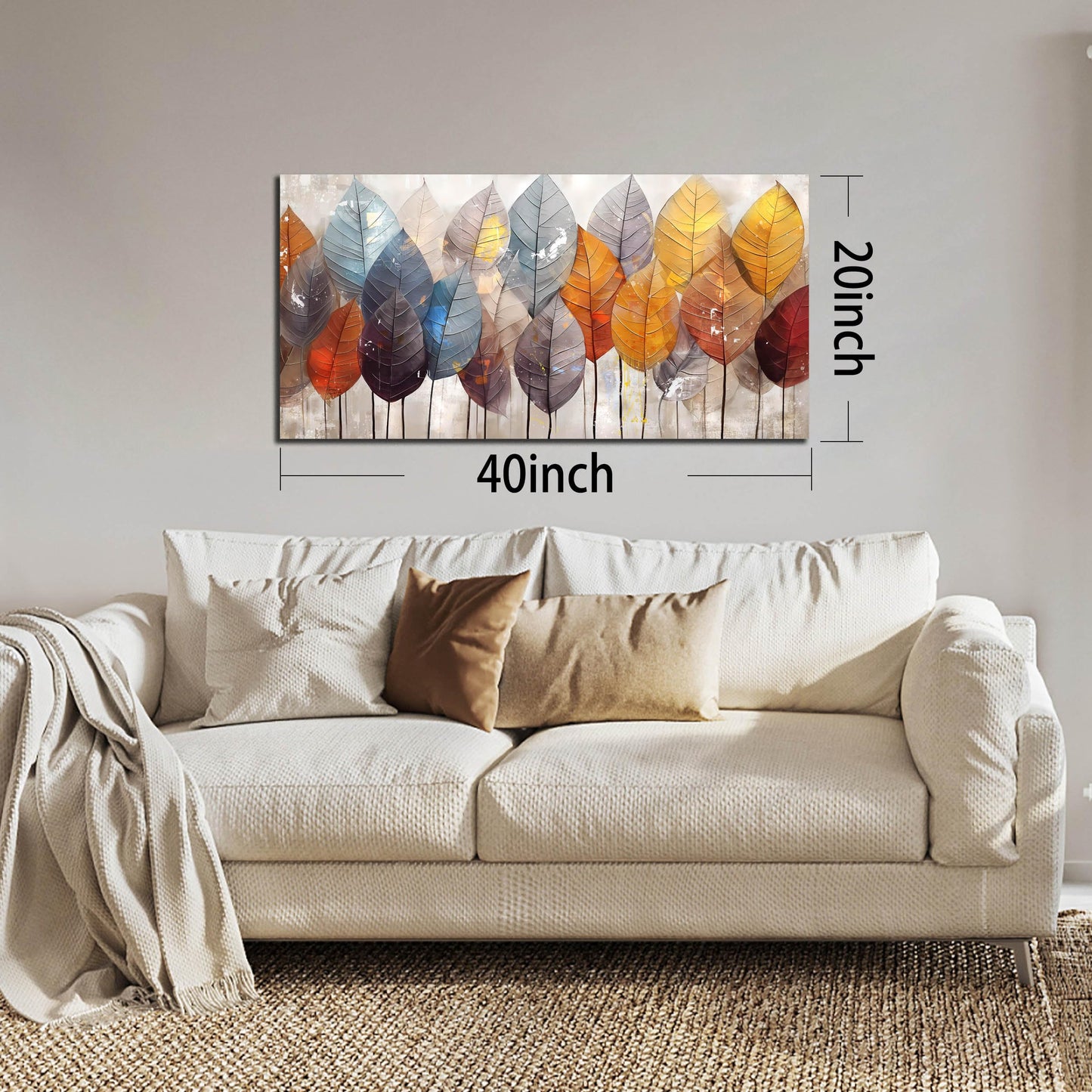 Ginkgo Tree Canvas Wall Art 48"x24"