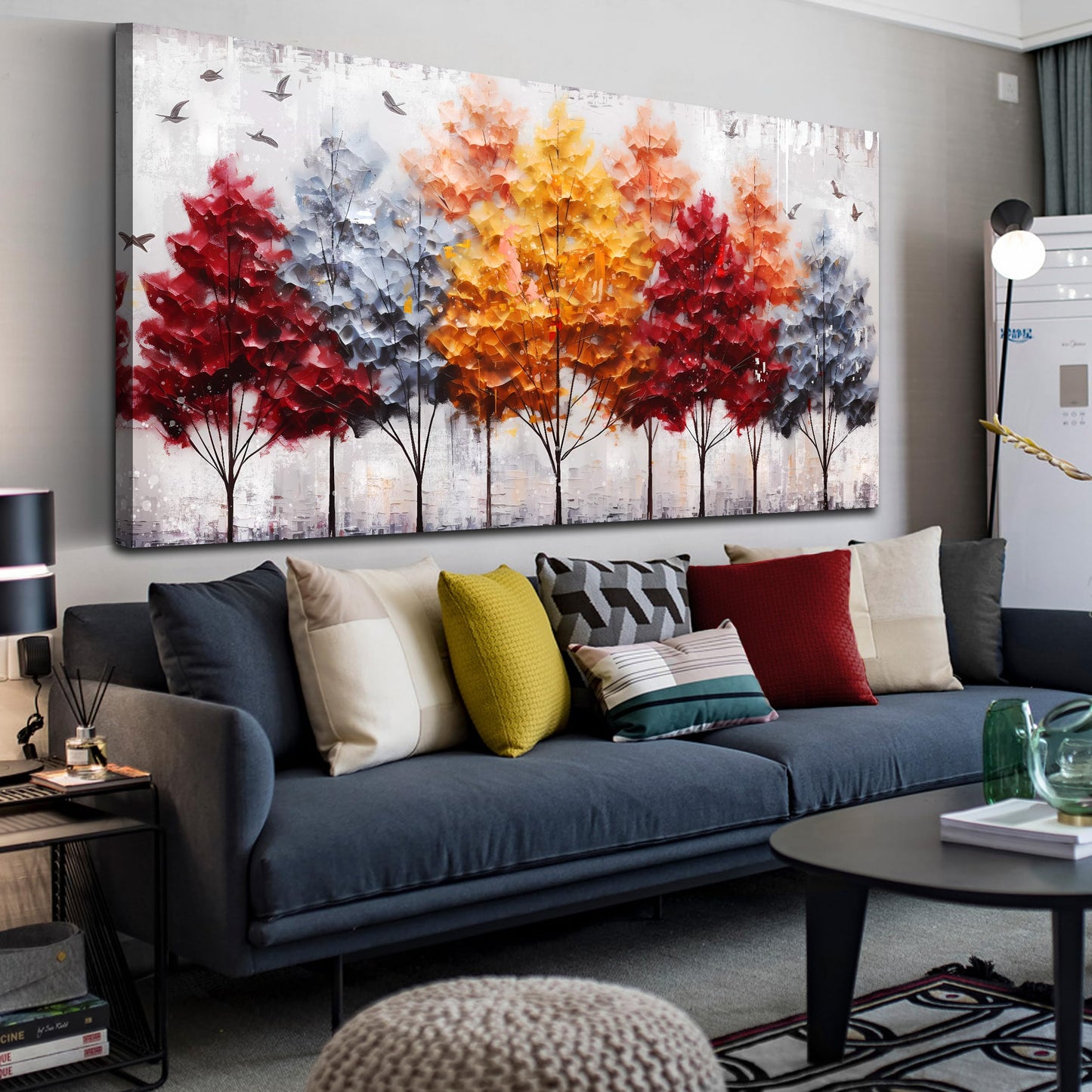 Ginkgo Tree Canvas Wall Art 48"x24"
