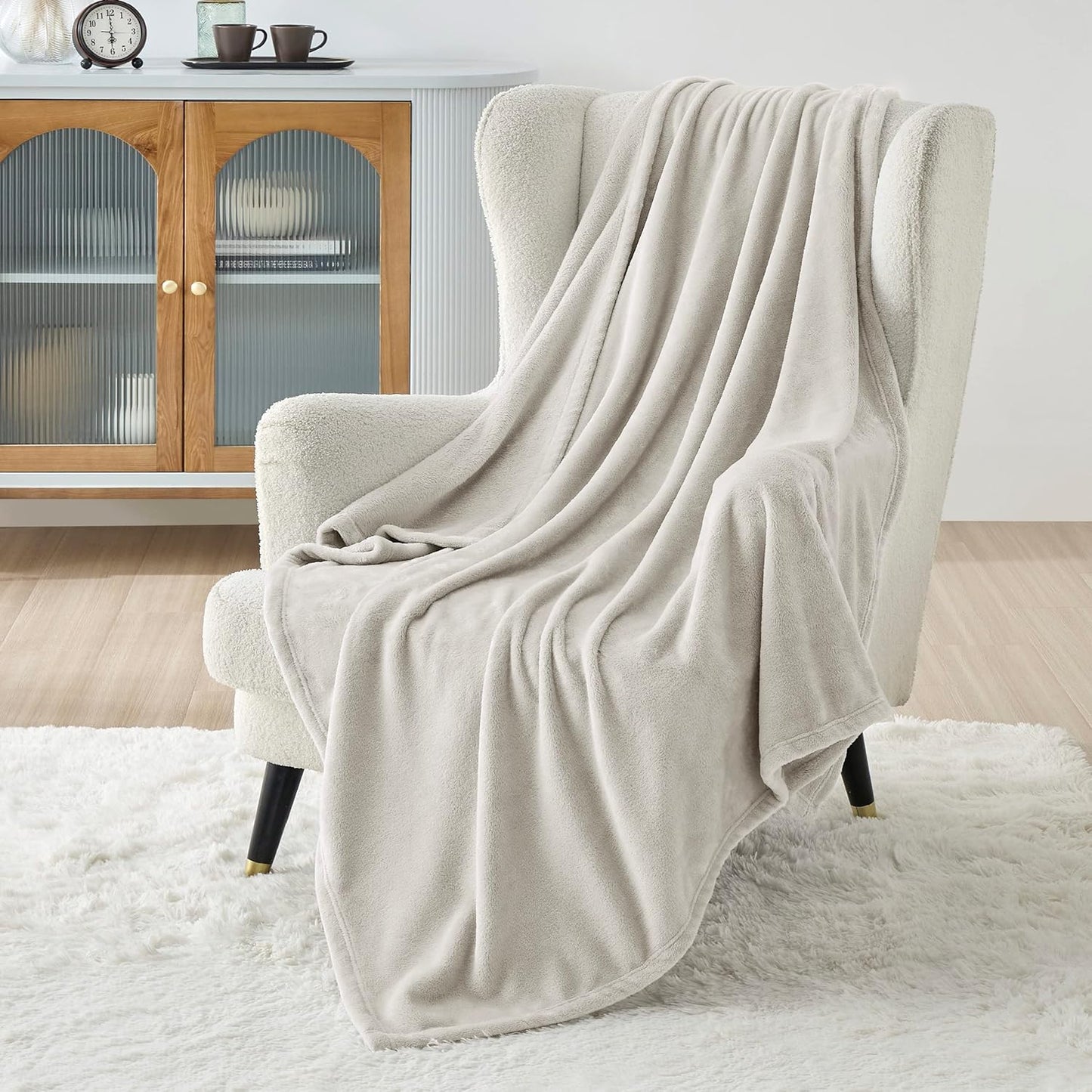 Bedsure GentleSoft Fleece Blanket – King, Grey