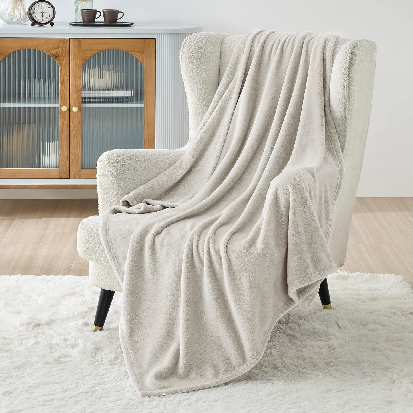Bedsure GentleSoft Fleece Blanket – King, Grey