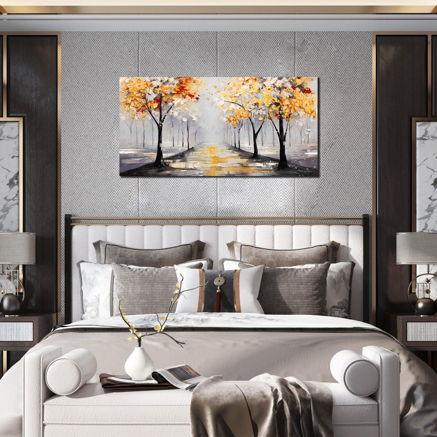 Ginkgo Tree Canvas Wall Art 48"x24"