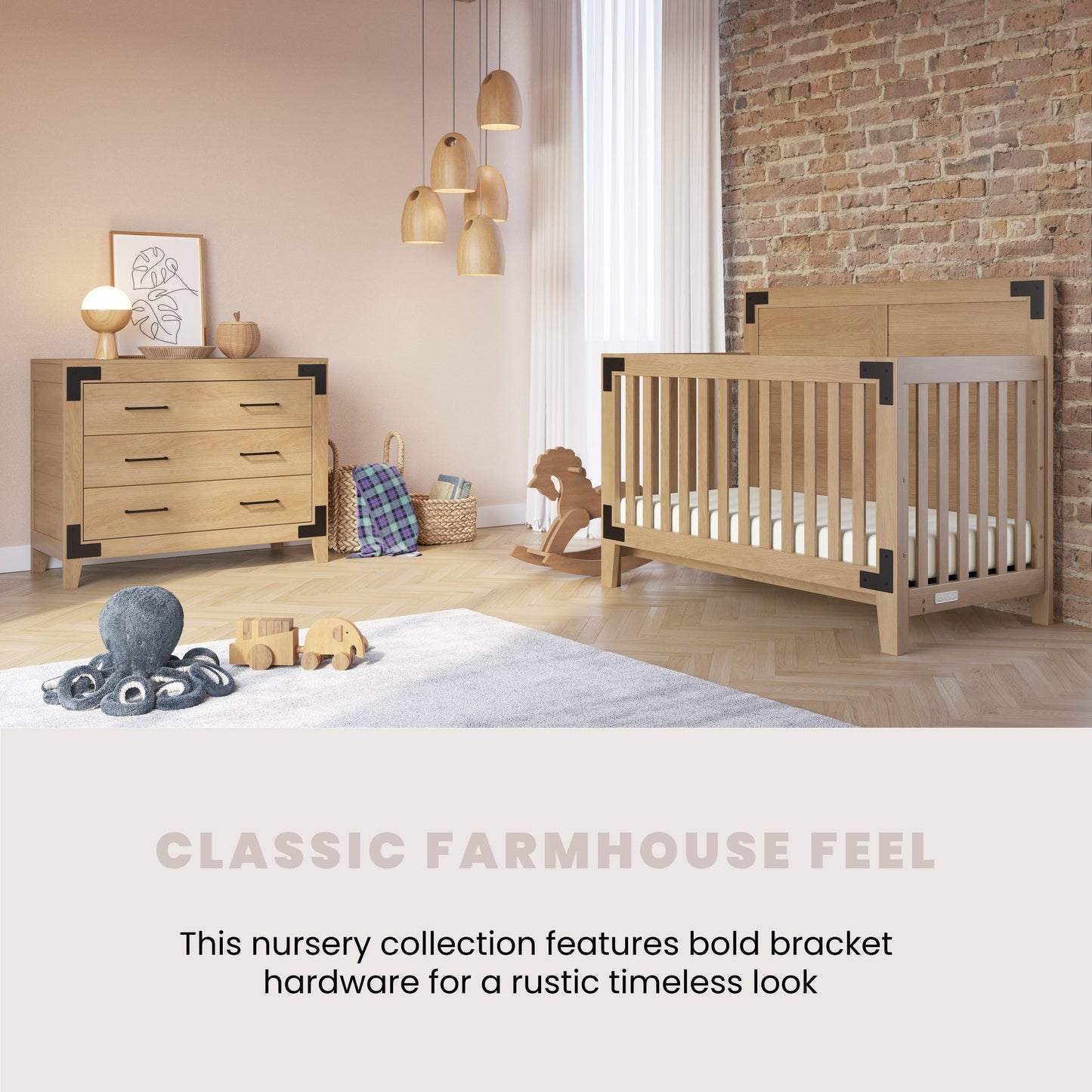 Child Craft Lucas 4-in-1 Convertible Crib – Nutmeg