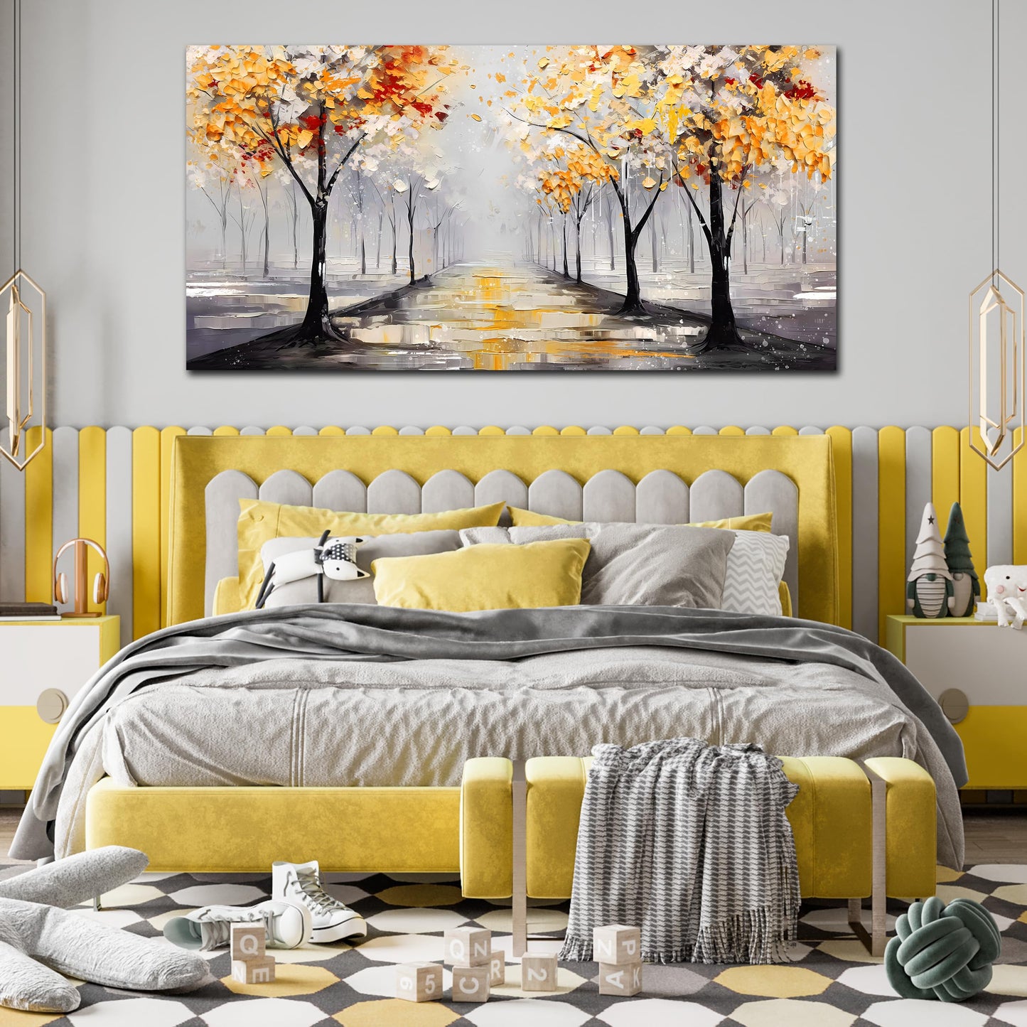 Ginkgo Tree Canvas Wall Art 48"x24"