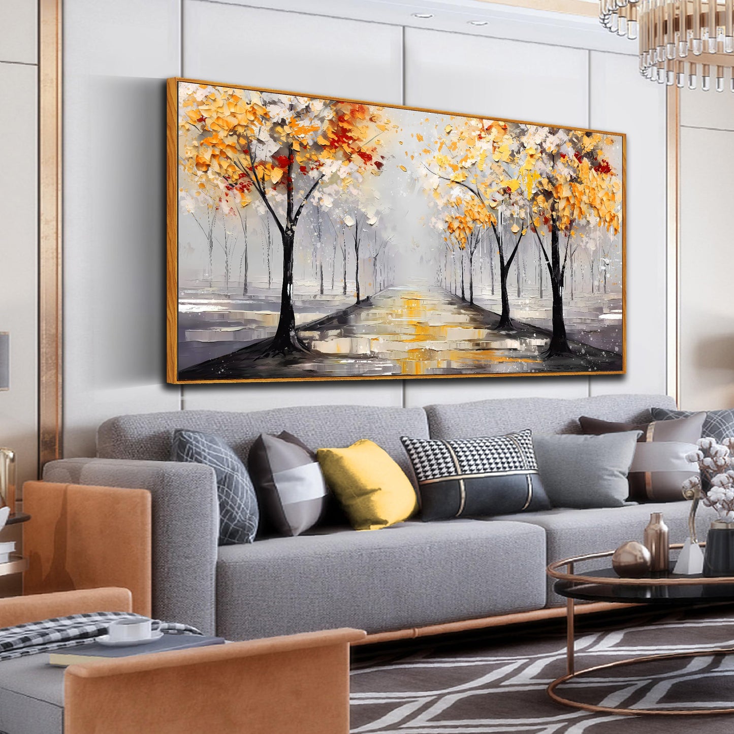 Ginkgo Tree Canvas Wall Art 48"x24"