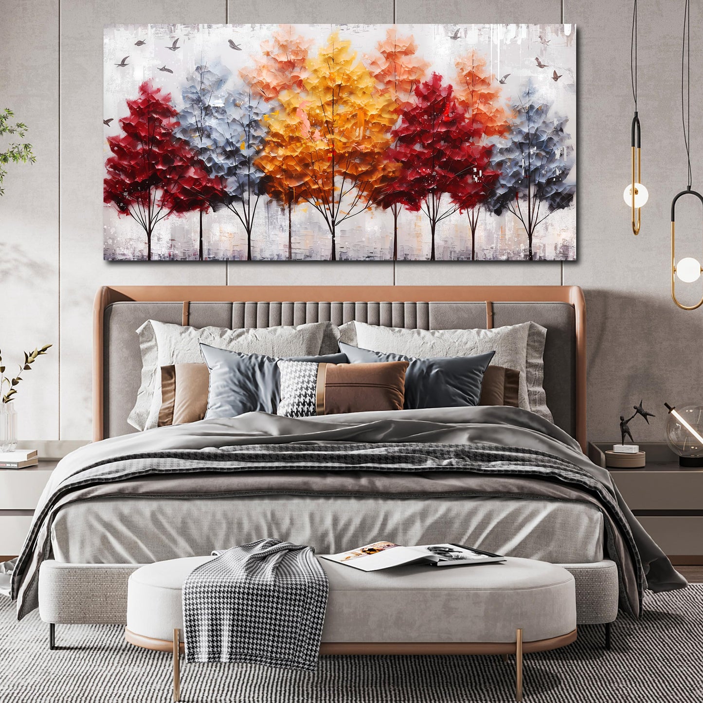 Ginkgo Tree Canvas Wall Art 48"x24"