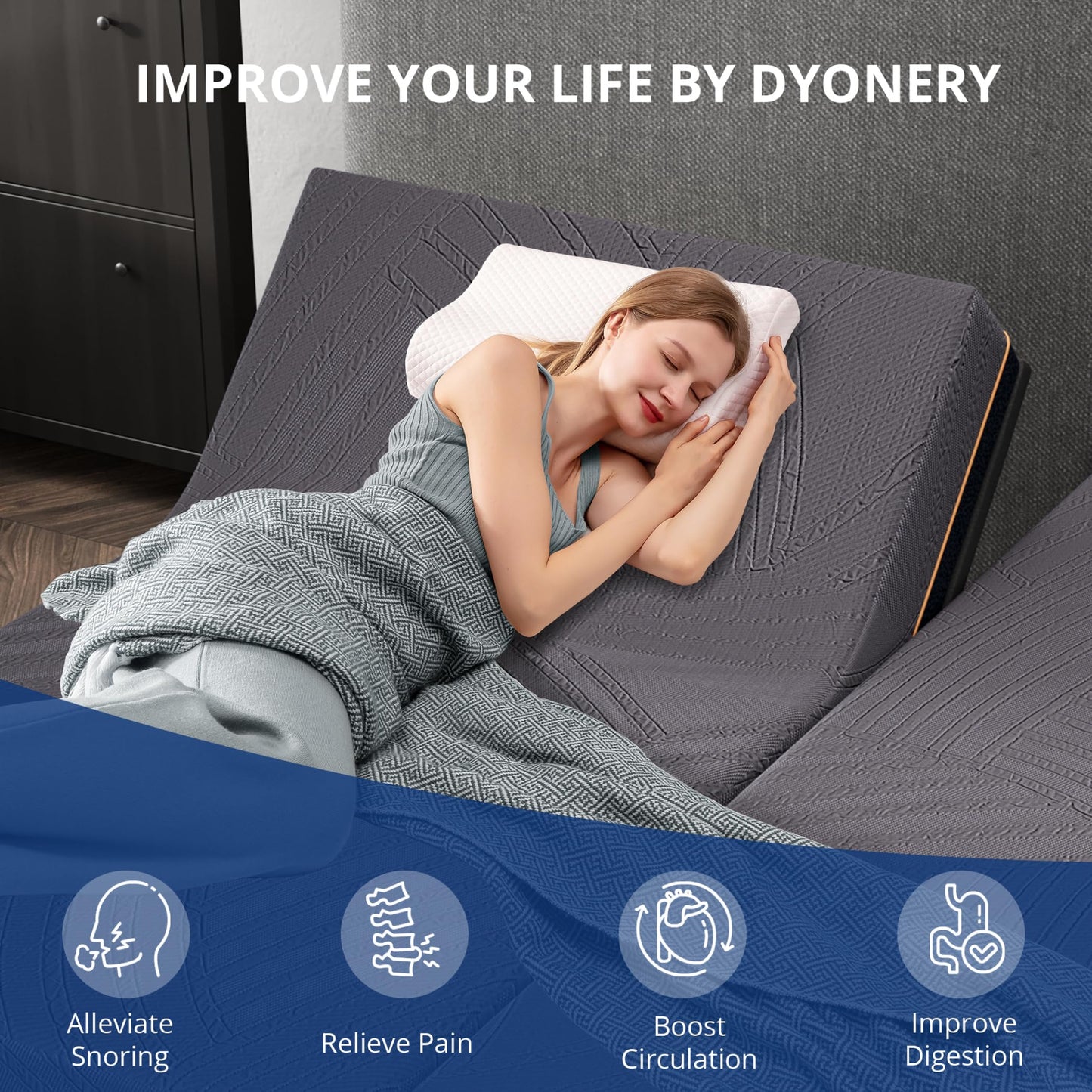 Split King Adjustable Bed with Mattress