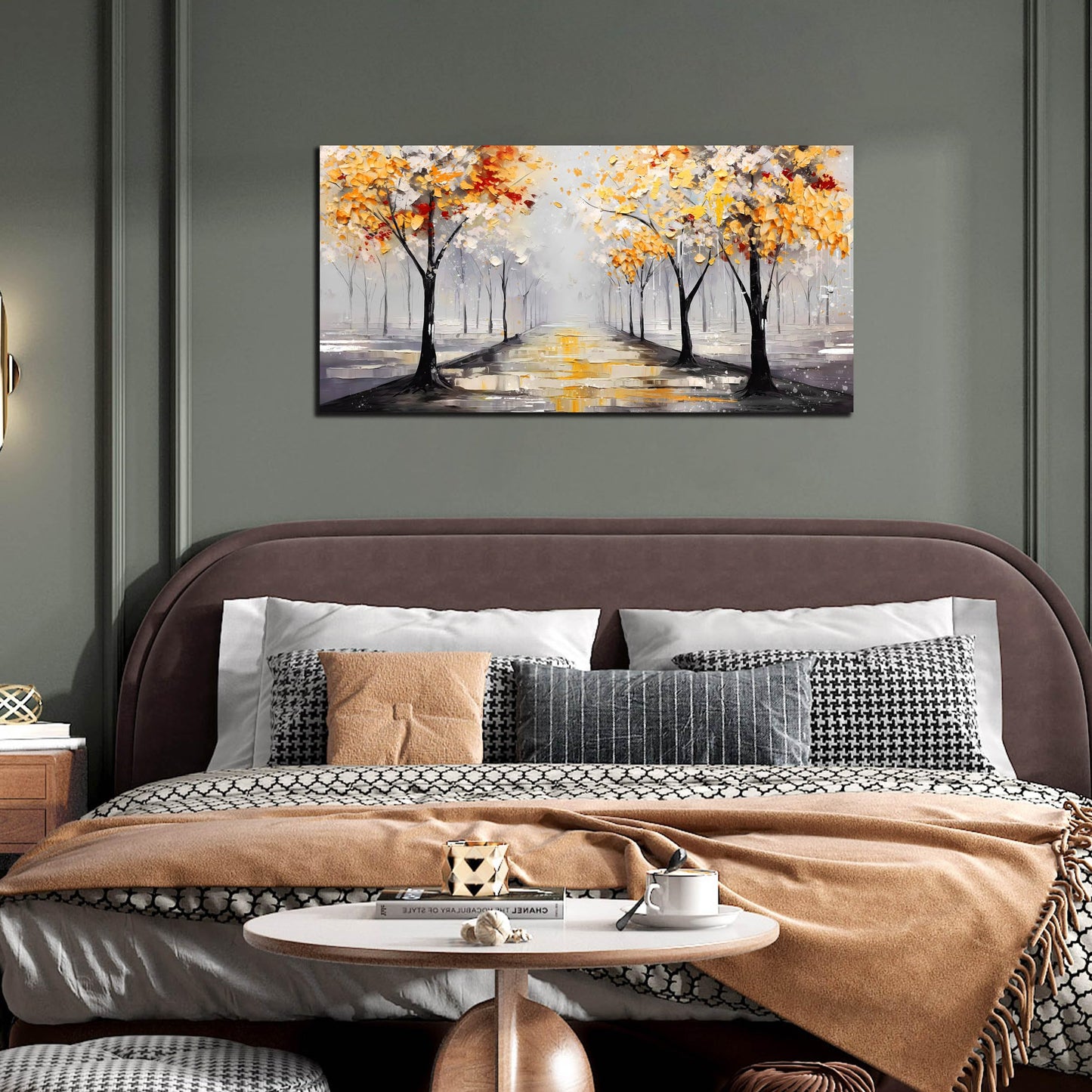 Ginkgo Tree Canvas Wall Art 48"x24"