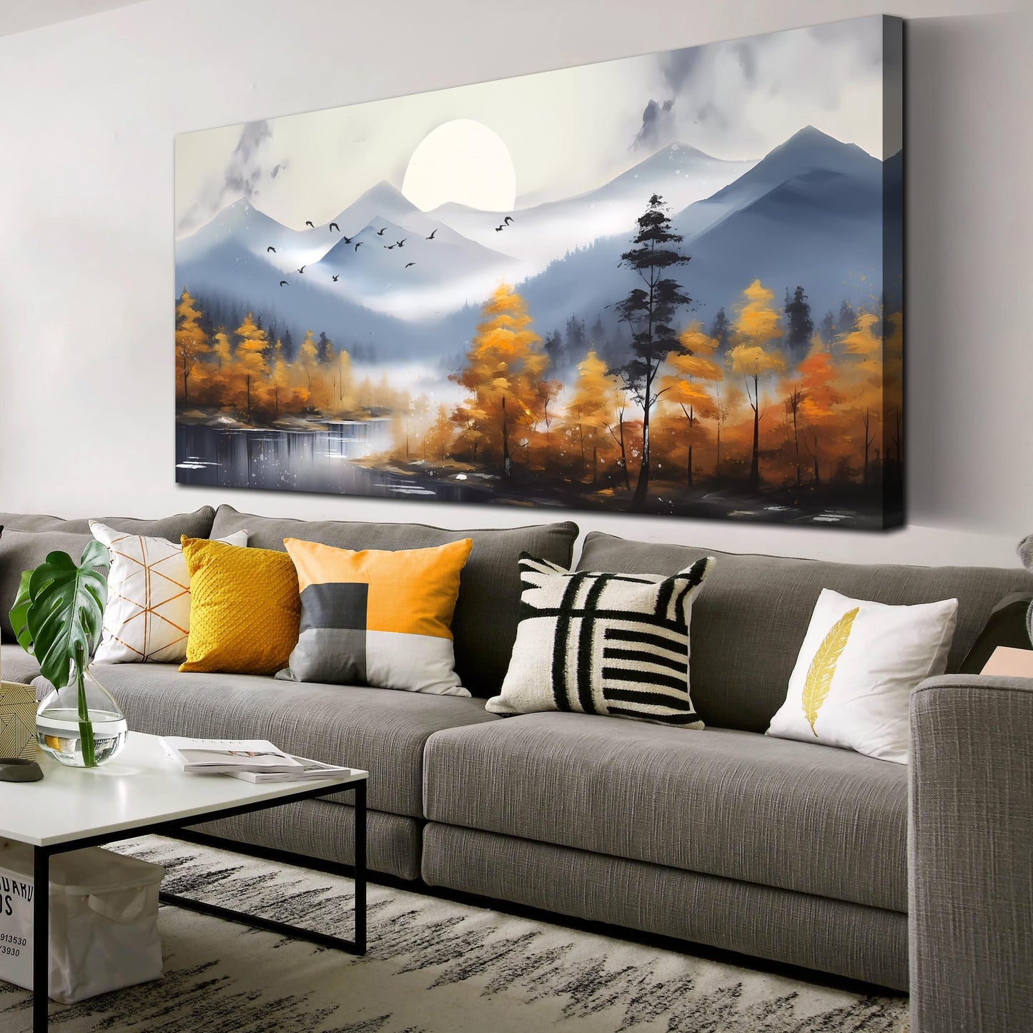 Ginkgo Tree Canvas Wall Art 48"x24"