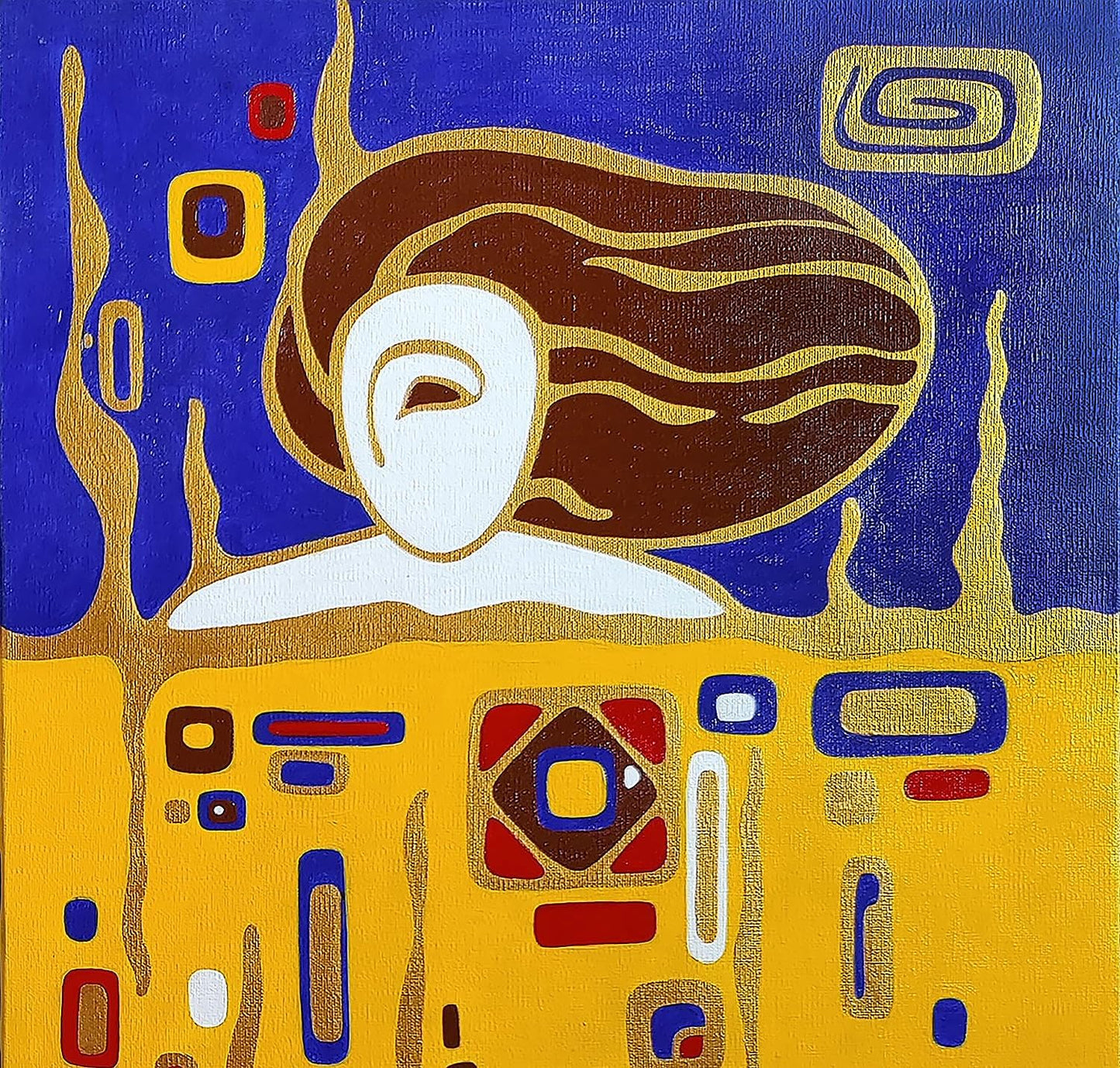 Under One Blanket Diptych Acrylic Painting 34"x18"