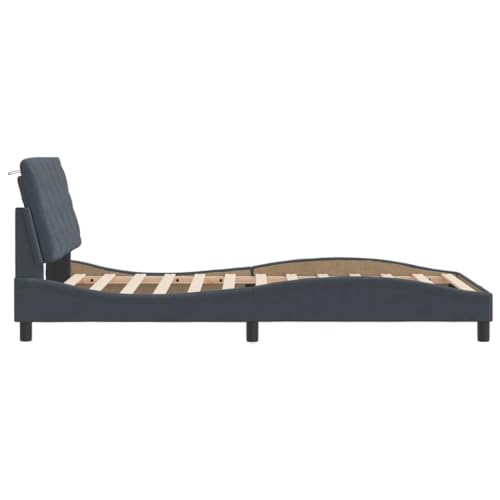 Bed Frame Light Grey Velvet Queen Bed Frame Rectangular Bed