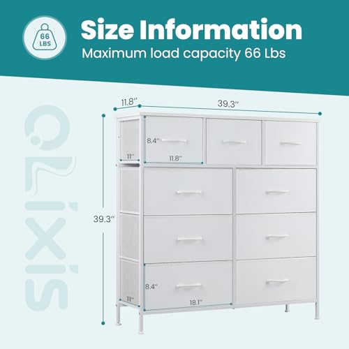 OLIXIS 7-Drawer Dresser, White