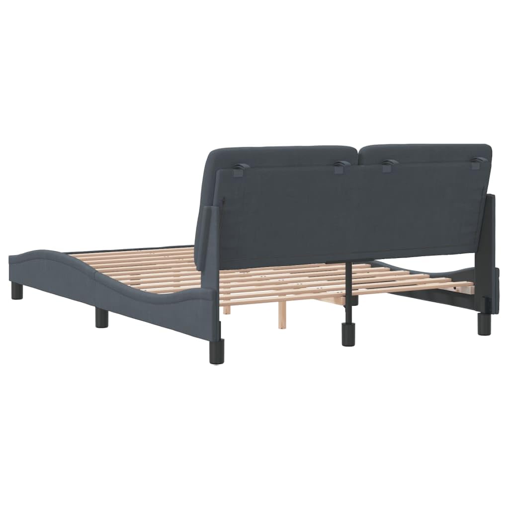 Bed Frame Light Grey Velvet Queen Bed Frame Rectangular Bed