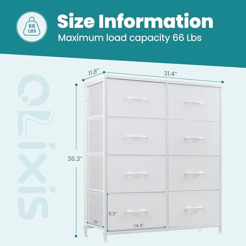 OLIXIS 7-Drawer Dresser, White