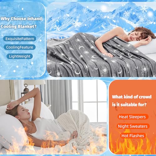 inhand Cooling Blanket – Queen, Dark Grey-Sky