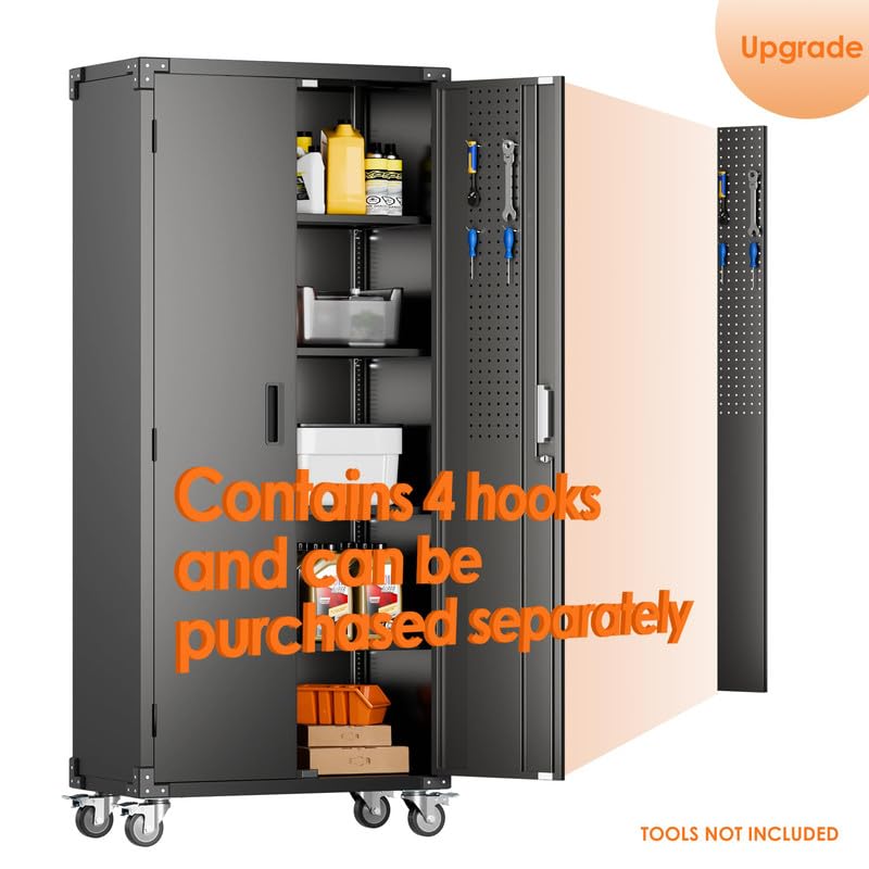 Aobabo Metal Garage Storage Cabinet – Black