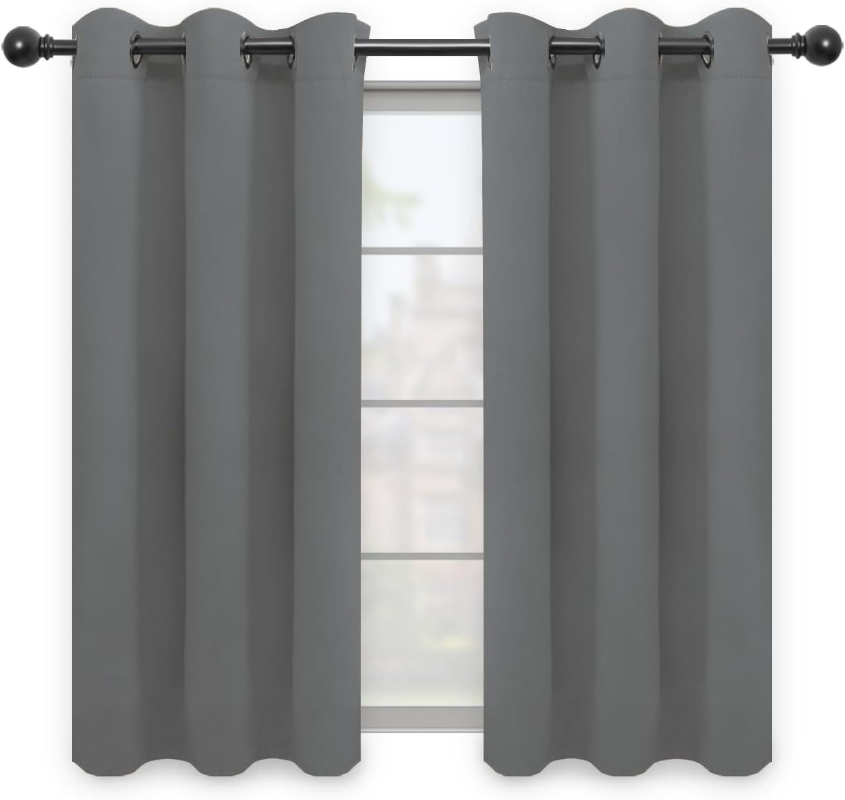 Easy-Going Blackout Curtains – 2 Panels, Gray
