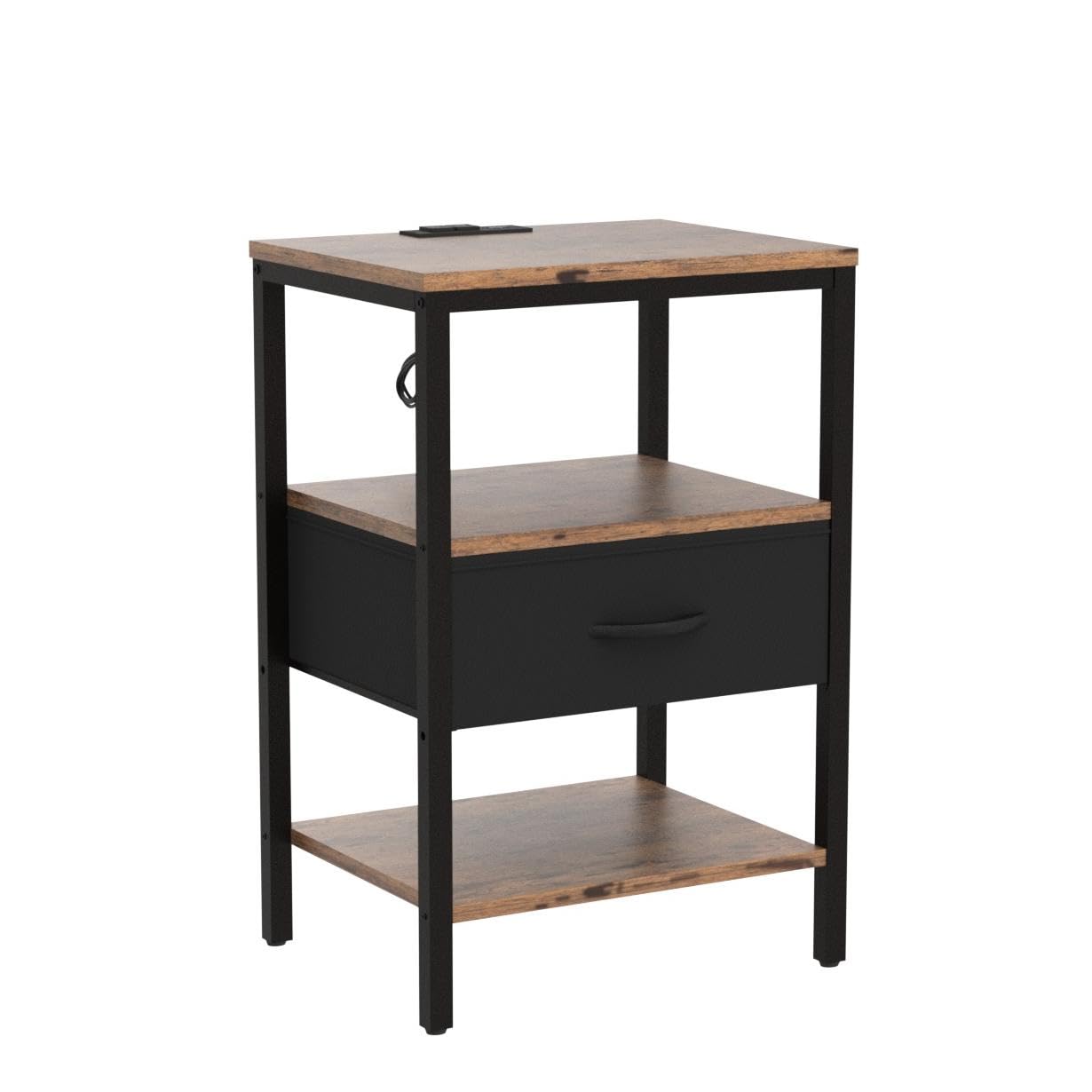 SUPERJARE Nightstand with Charging Station