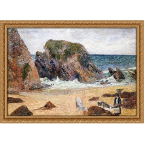 Gauguin Cows on the Seashore Canvas 24"x18"