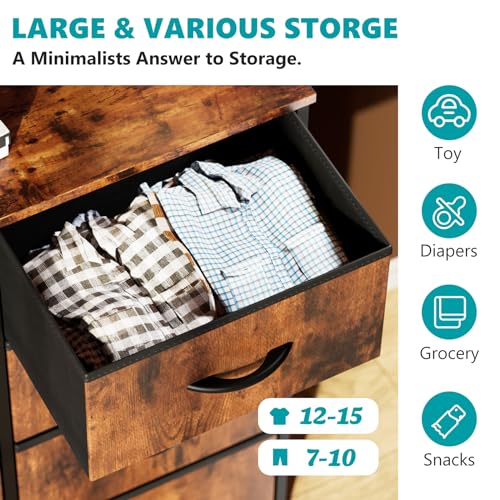 OLIXIS 7-Drawer Dresser, White