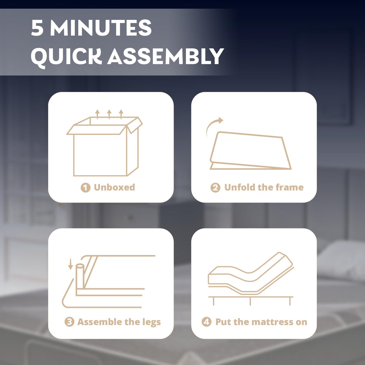 Split King Adjustable Bed with Mattress