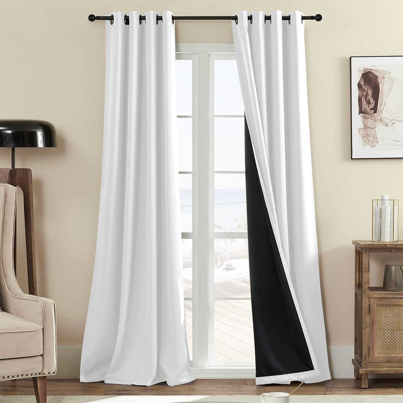 Rutterllow Blackout Curtains – 2 Panels, Dark Grey