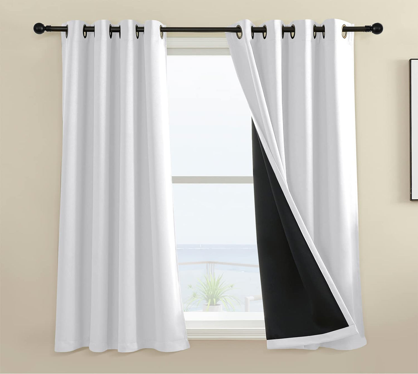 Rutterllow Blackout Curtains – 2 Panels, Dark Grey
