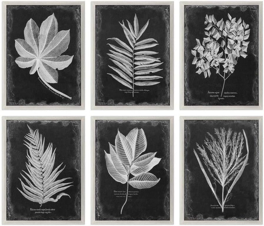 Uttermost Foliage 33 3/4" Wide 6-Piece Framed Wall Art Set