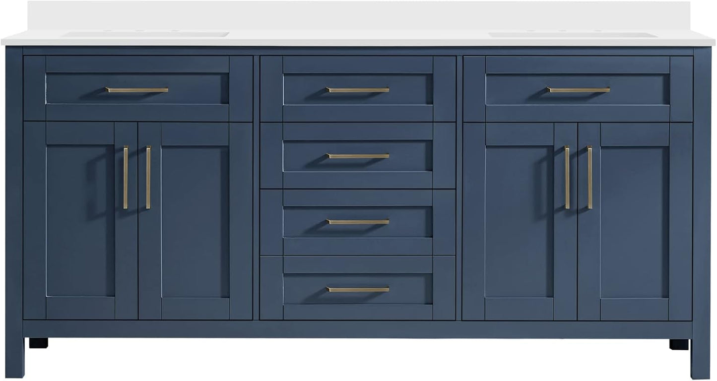 Tahoe 72" Double Vanity, Midnight Blue