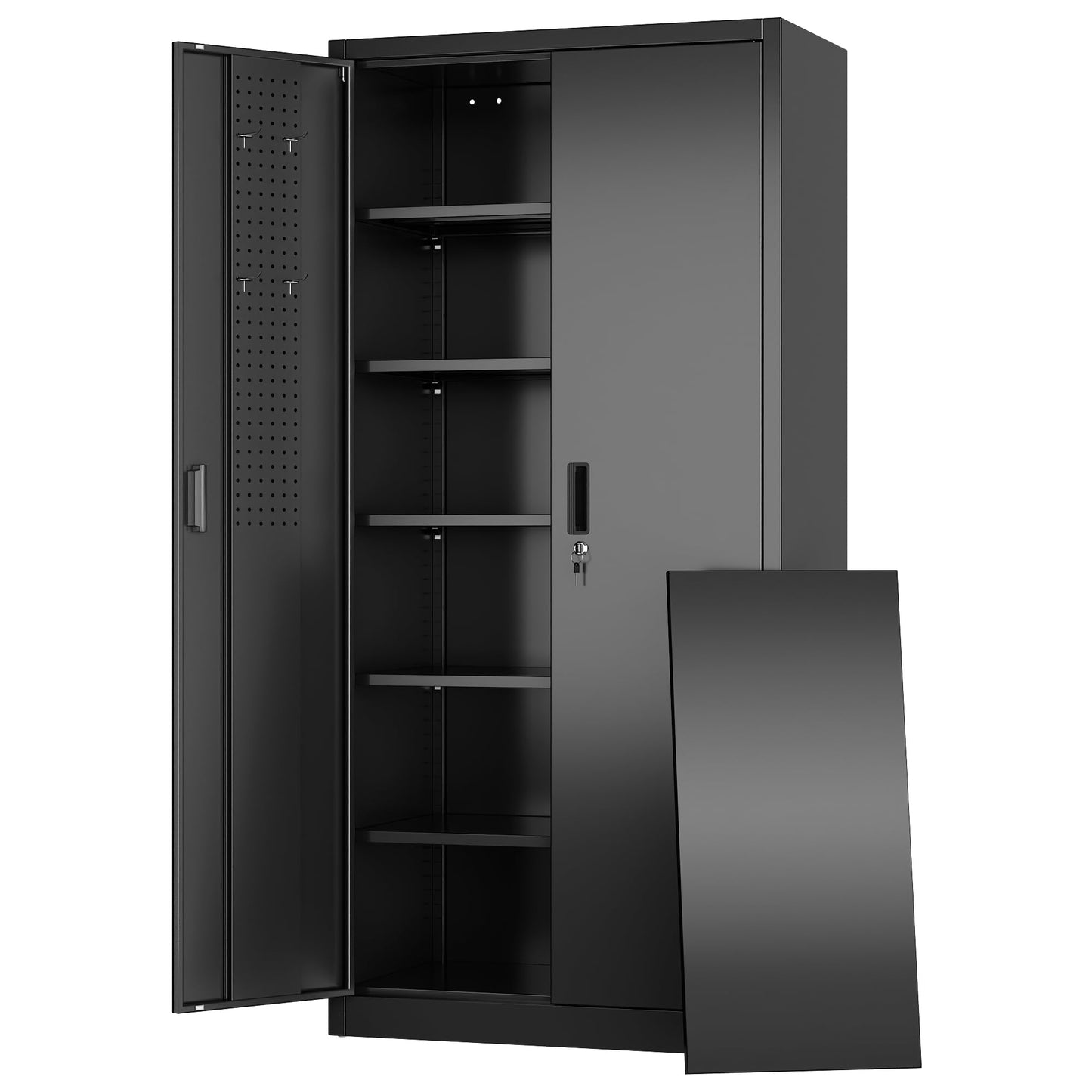 Aobabo Metal Garage Storage Cabinet – Black