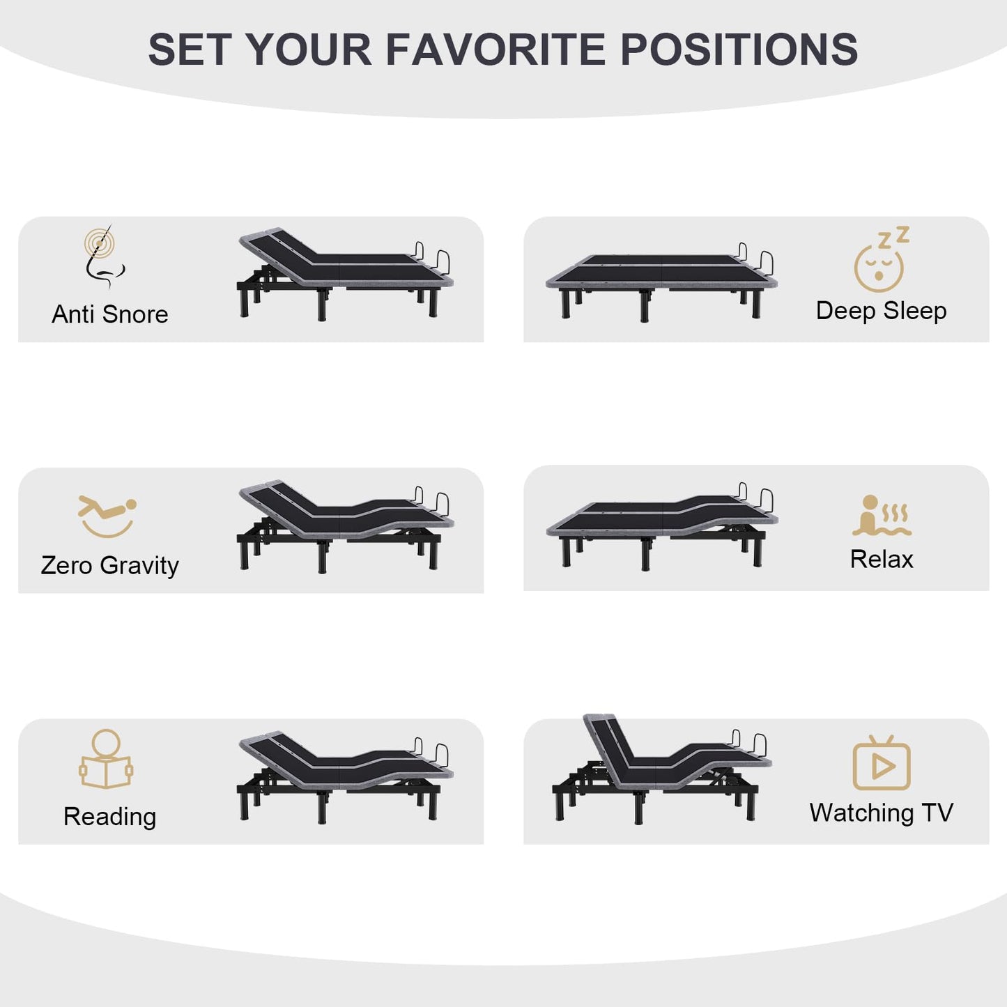 Vipbear Queen Adjustable Bed Frame