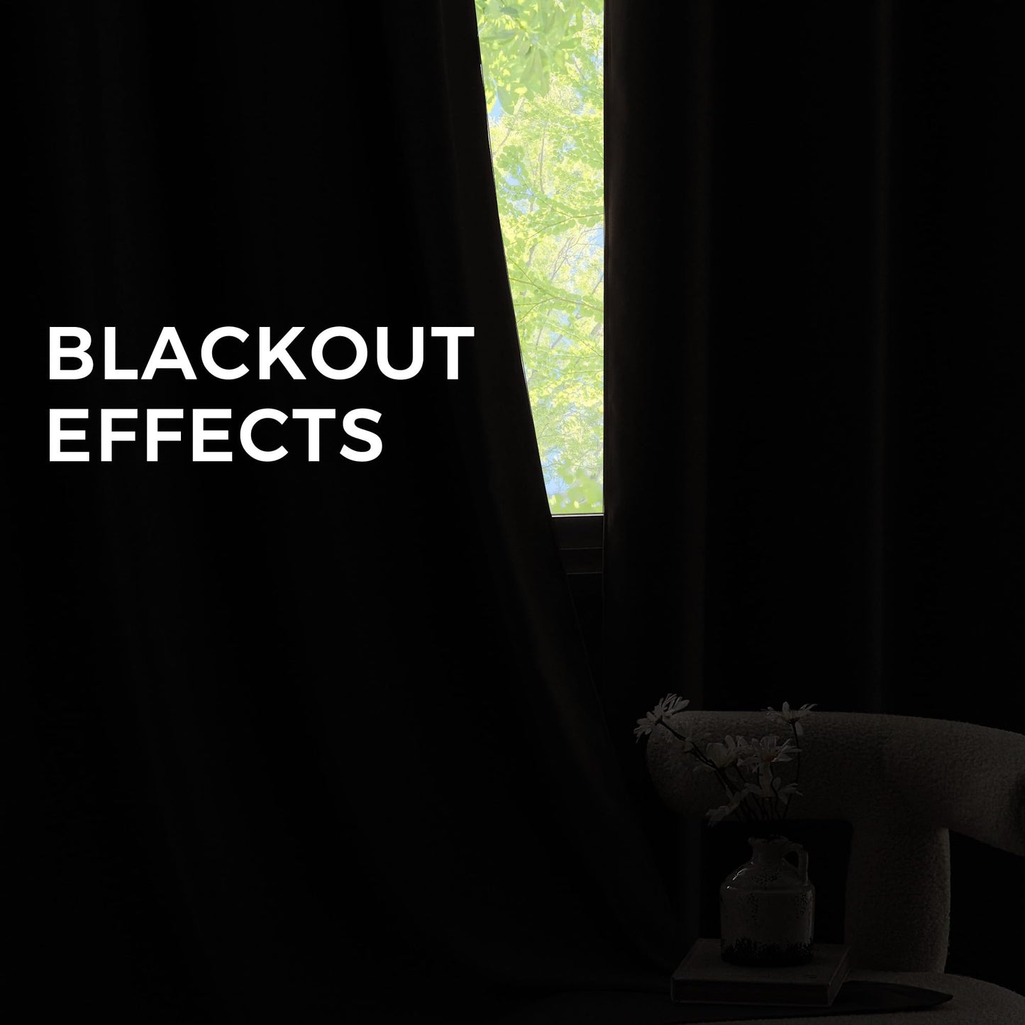 NICETOWN Blackout Curtains – 2 Panels, Grey, 63"