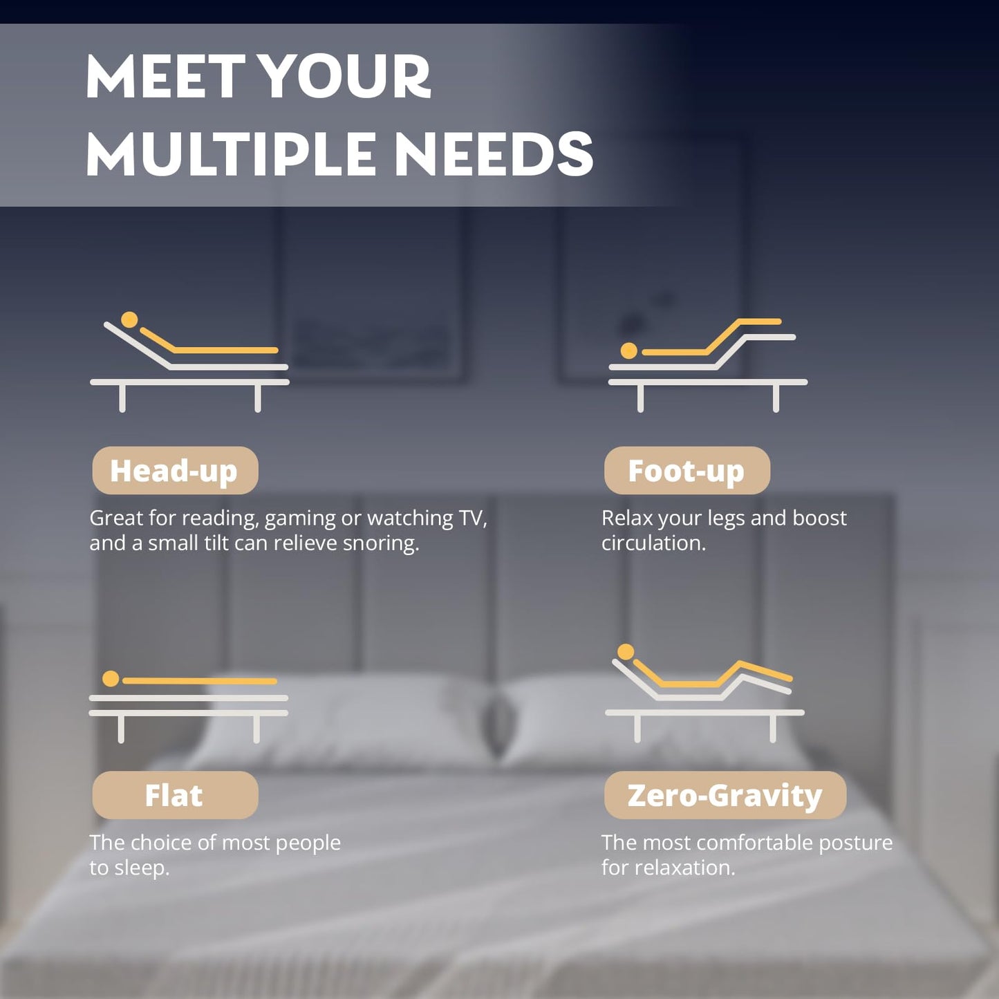 Split King Adjustable Bed with Mattress