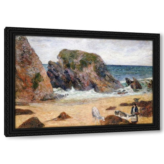Gauguin Cows on the Seashore Canvas 24"x18"