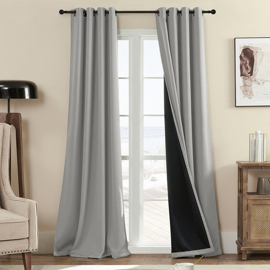 Rutterllow Blackout Curtains – 2 Panels, Dark Grey