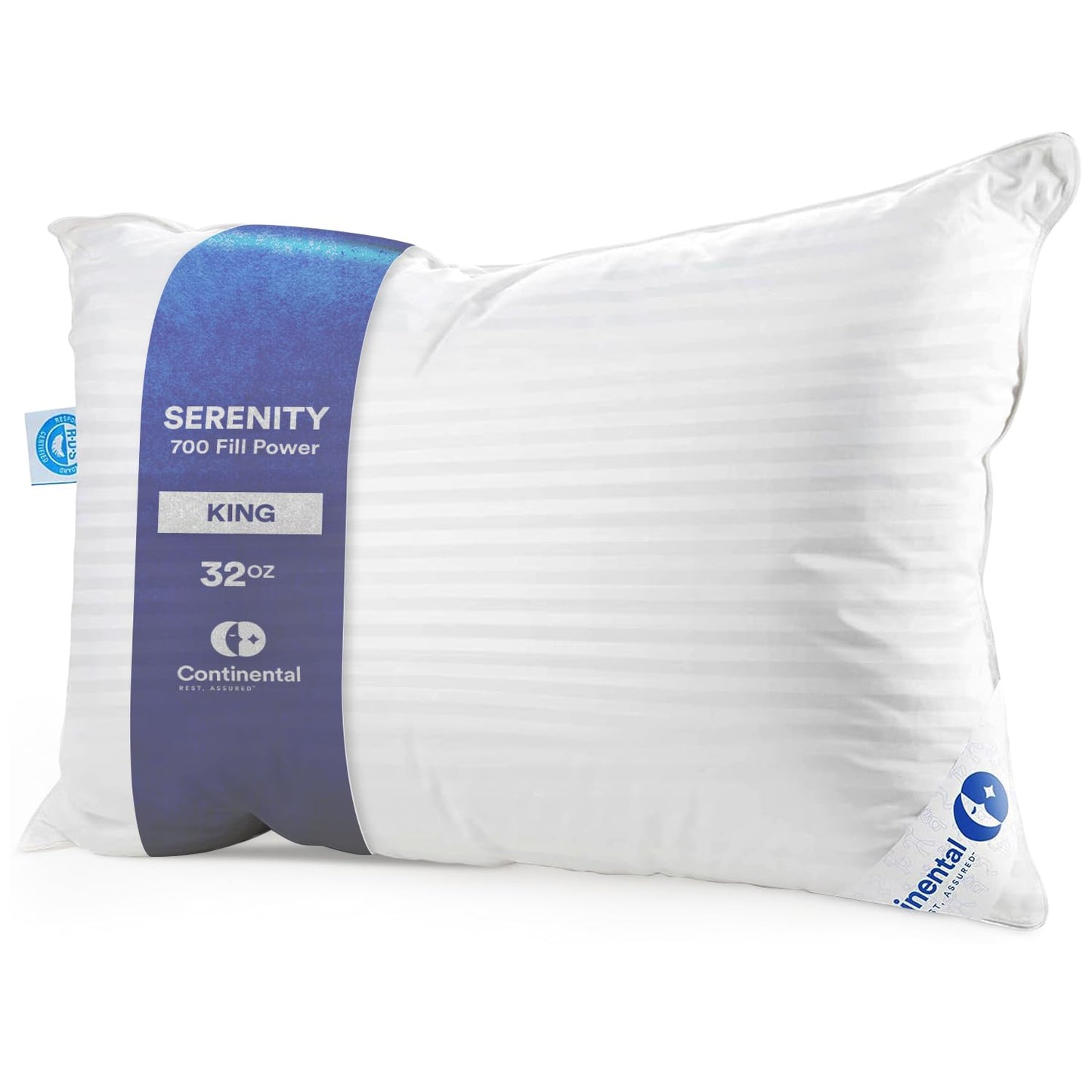 Serenity Goose Down Pillows – King, 2 Pack