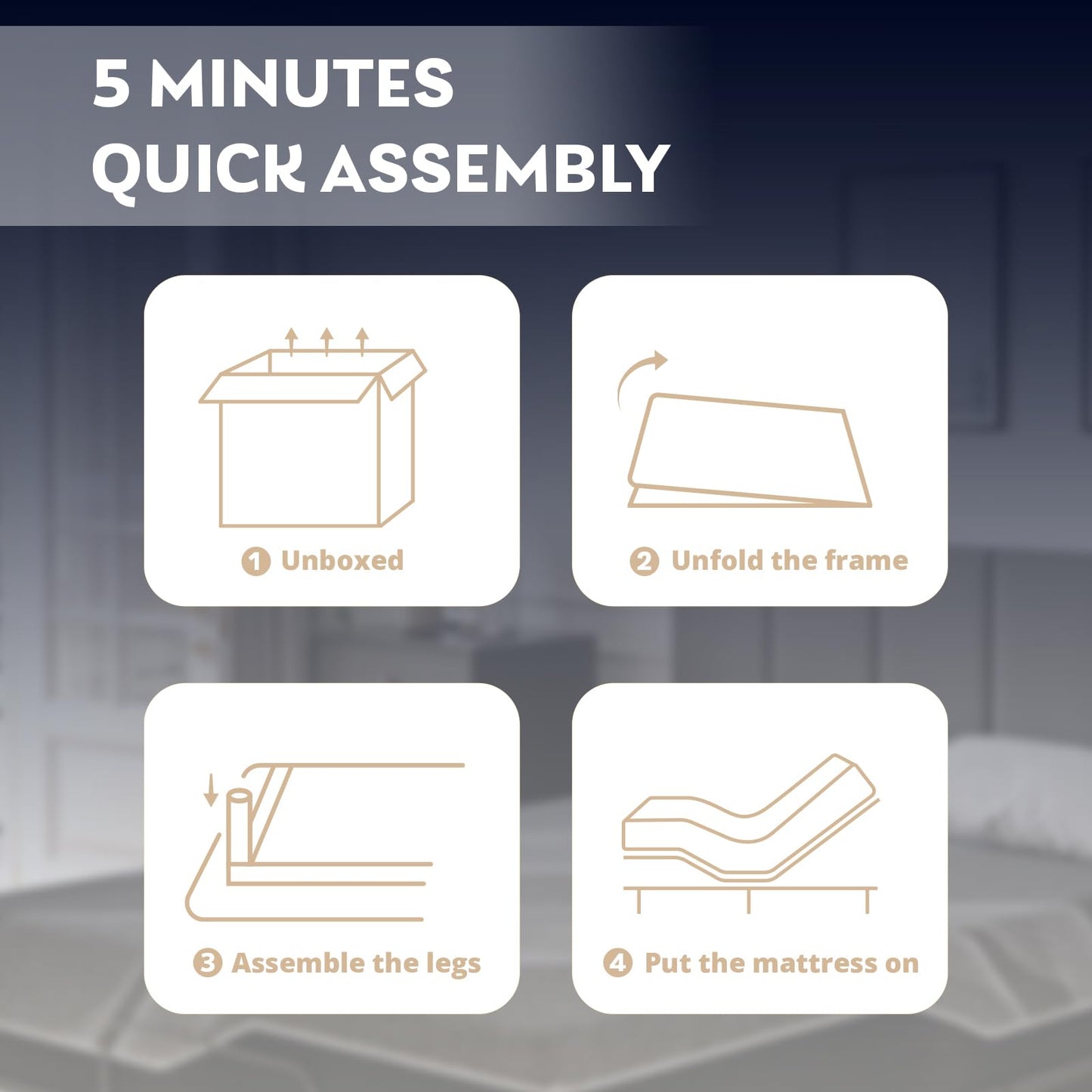 Split King Adjustable Bed with Mattress