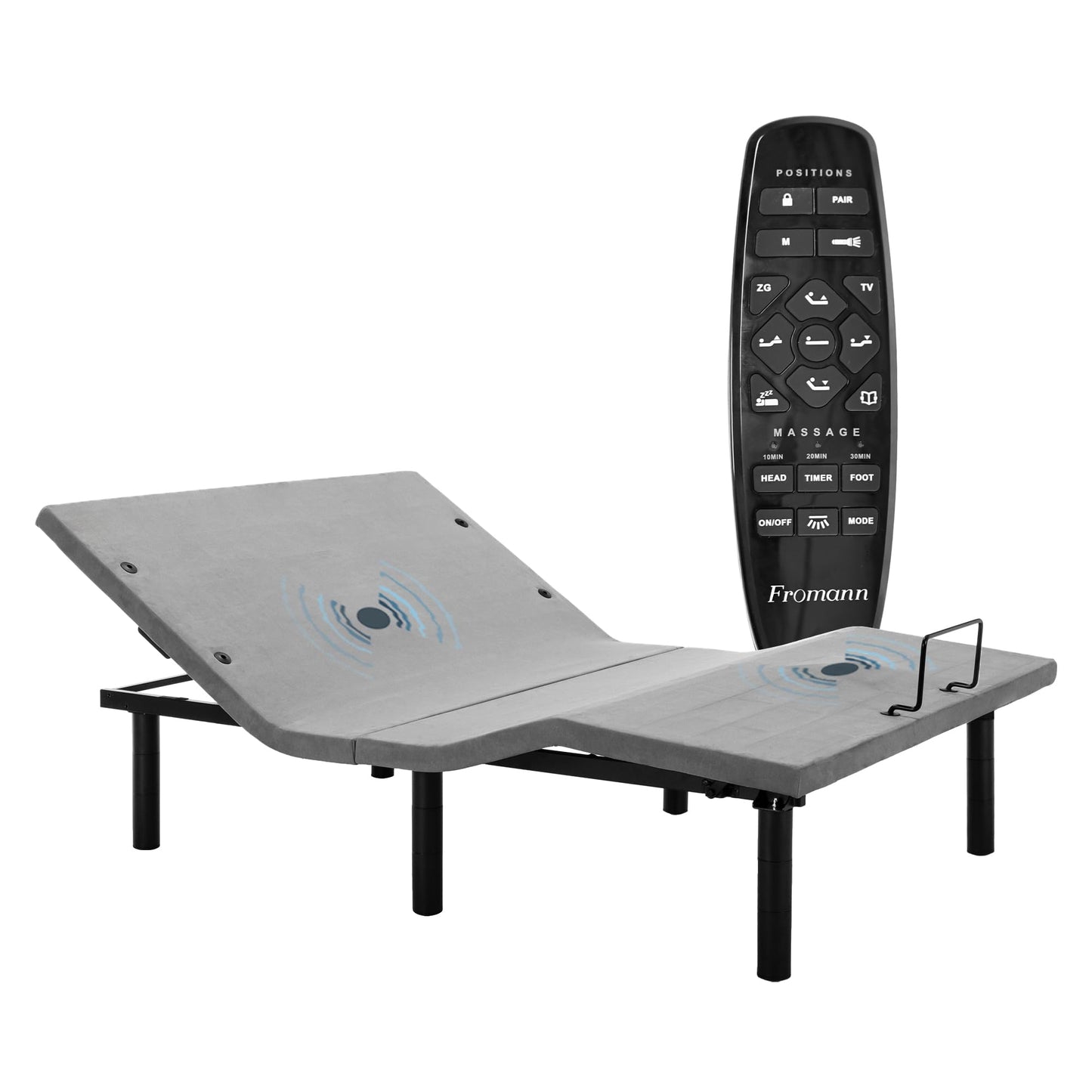Fromann Adjustable Twin XL Bed Base – Grey